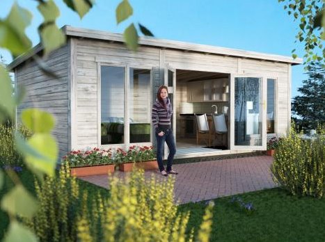 Byg selv kolonihavehus - Luoman Lillevilla 488 hytte kolonihavehus med termoglas 24 m2