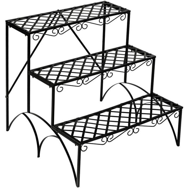 tectake Planteopsats med 3 niveauer Planteopsats - Byg selv plantetrappe - Byg-selv.info